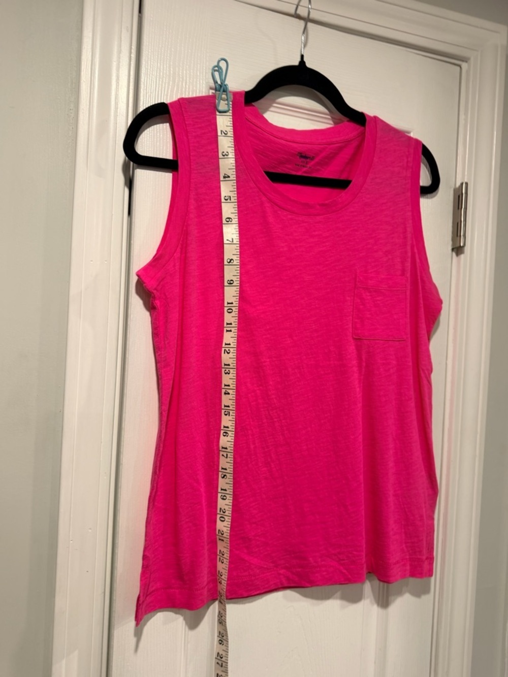 NWOT Madewell Size S Pink Lightweight Crew Neck Relaxed Fit Cotton Tank Top - Picture 8 of 10